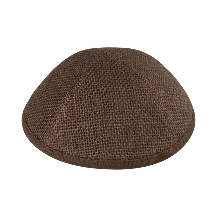 Brown Burlap Kippah - iKippah by Judaica Square