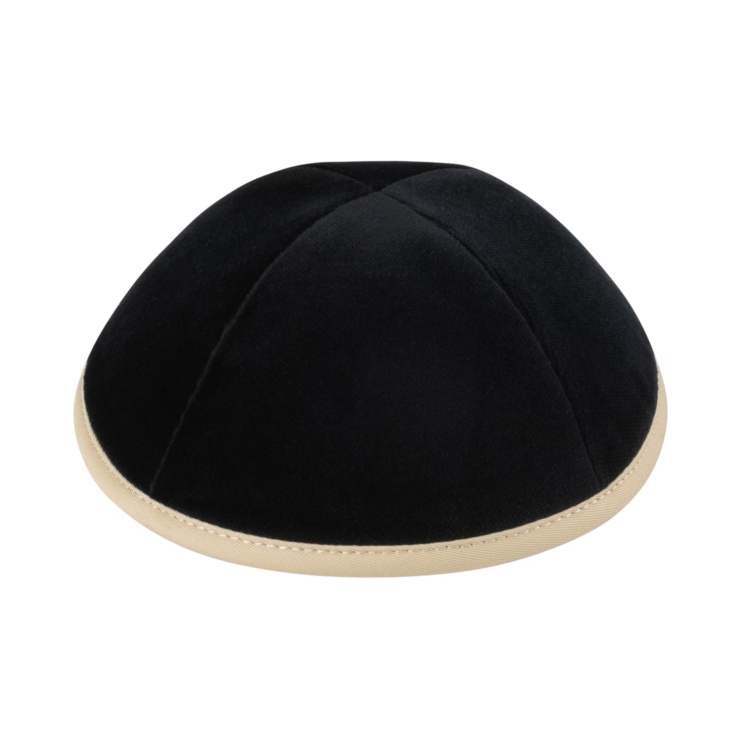 Tan Velvet Kippah for Bar Mitzvah - iKippah by Judaica Square