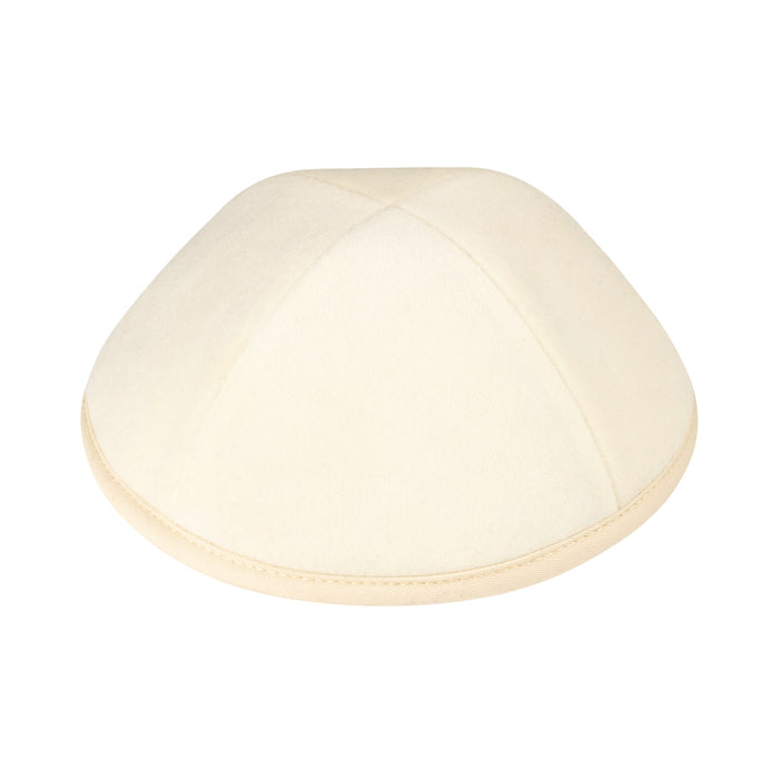 Ivory Velvet Kippah for Bar Mitzvah - iKippah by Judaica Square