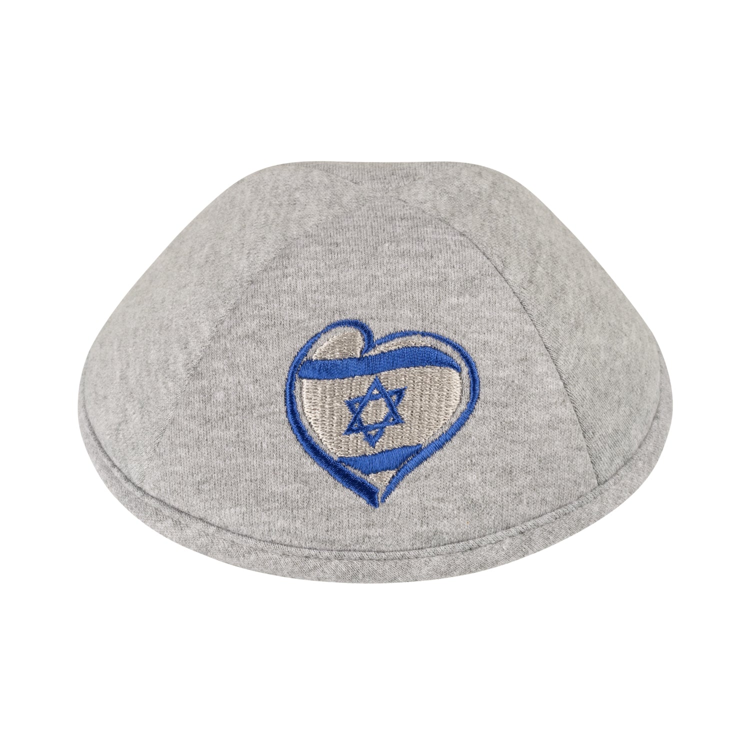 Close-up of Yarmulka Kippah Israeli flag accent detail