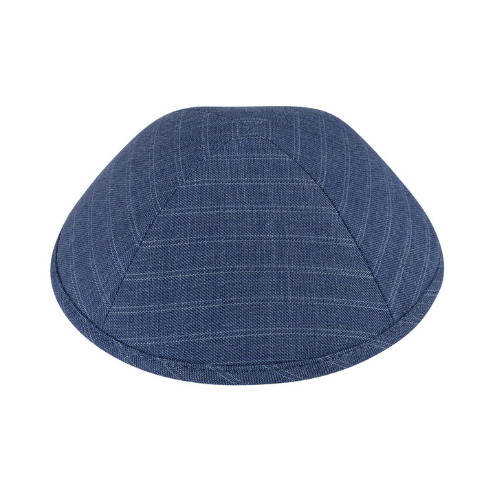 Double Striped Kippah – Blue Suiting Yarmulke