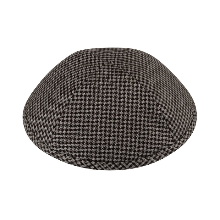 iKippah Black & Gray Check Yarmulka