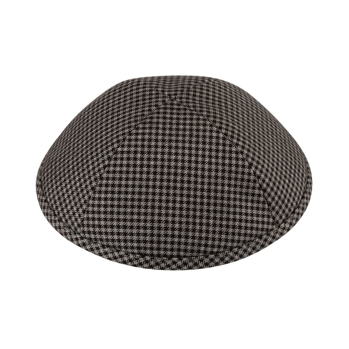 Check Kippah – Black Gray Cotton Yarmulke