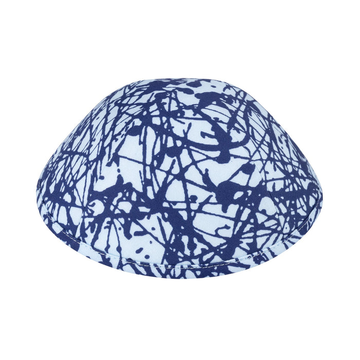 Blue Cotton Kippah for Boys - iKippah by Judaica Square