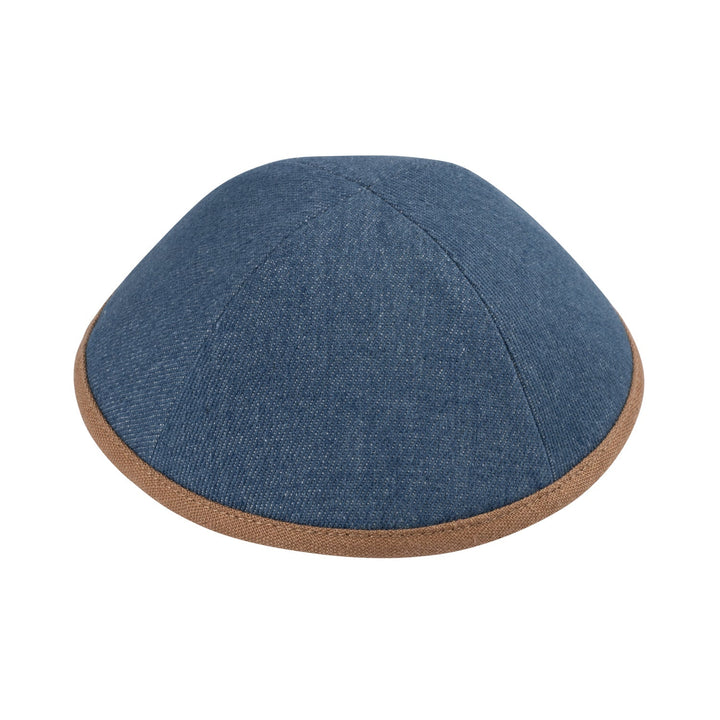 Denim Kippah – Camel Rim Yarmulke