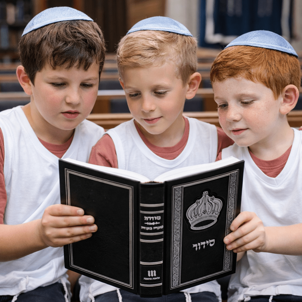 Kids cotton tzitzit t-shirt side view