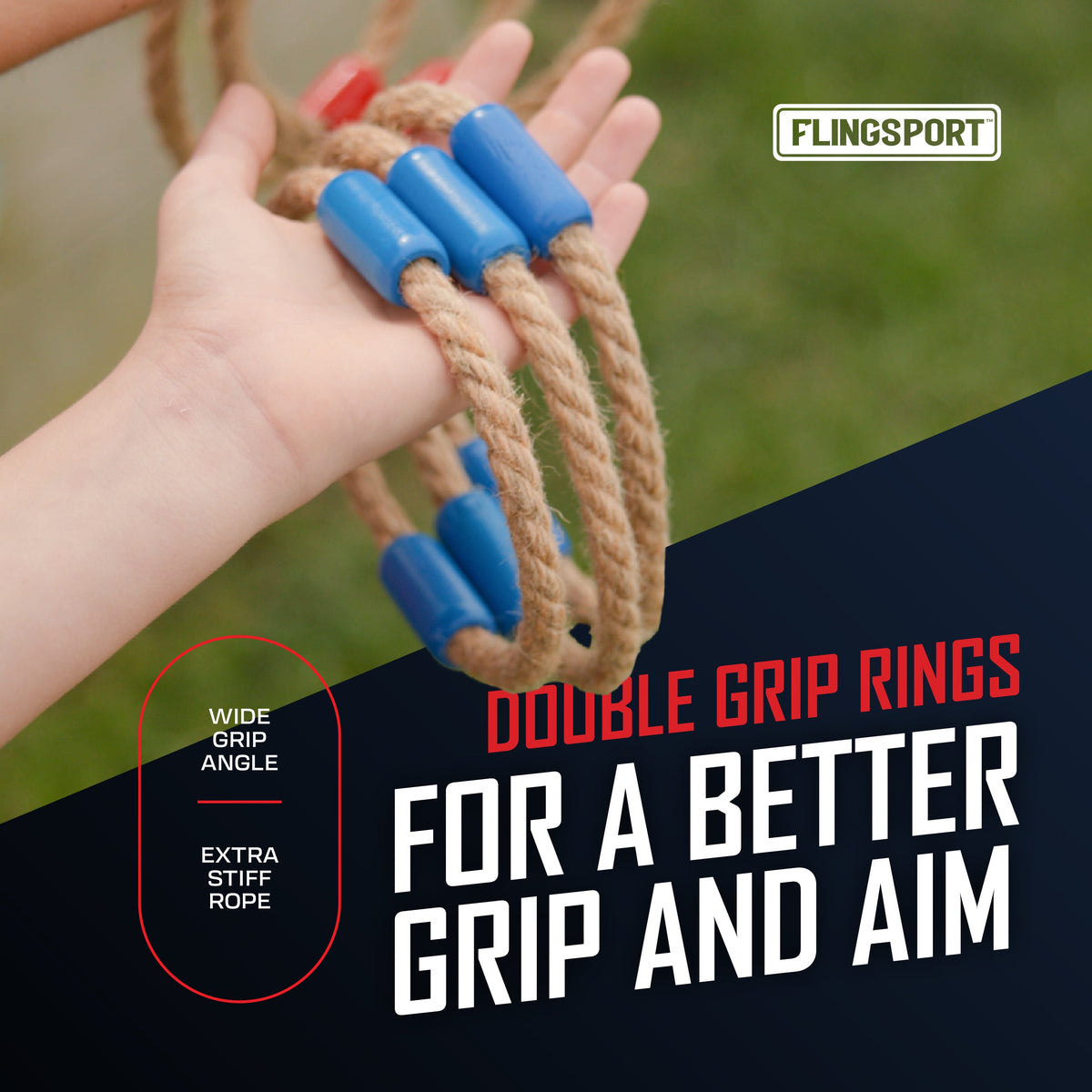 FlingSport Ring Toss Game - Classic Outdoor & Indoor Family Game — product view, view 2 | Judaica Square Lakewood