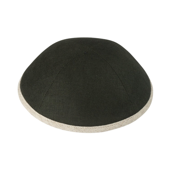 Tan Linen Kippah - iKippah by Judaica Square