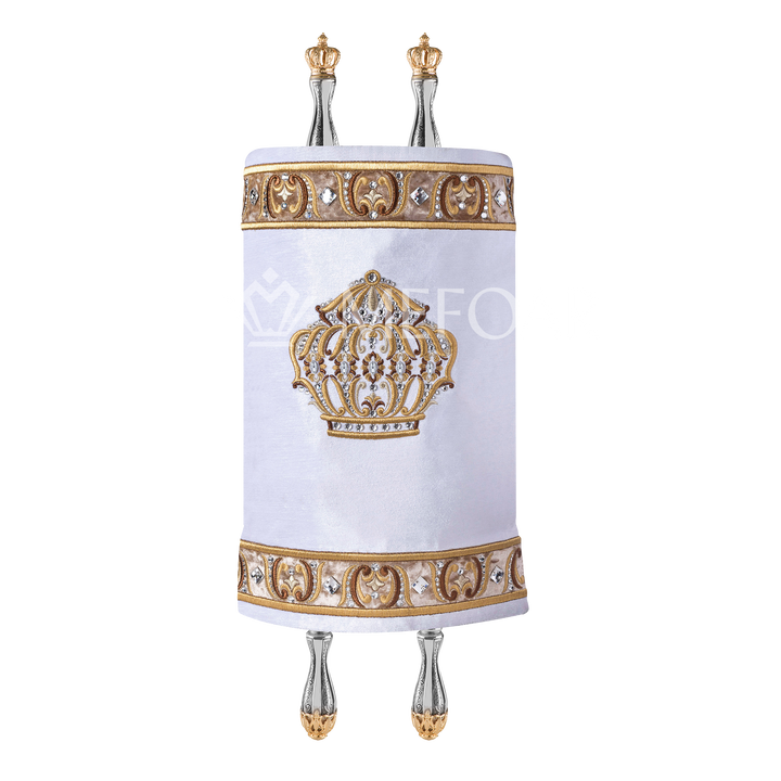 Velvet Torah Mantle - Style #800 - White