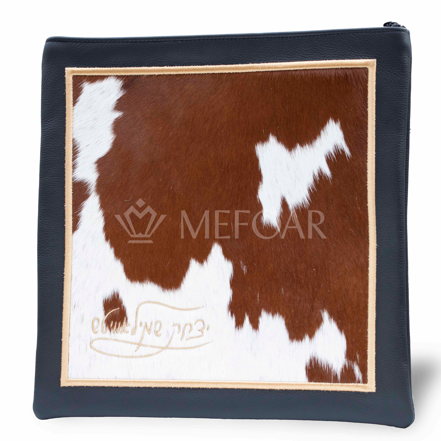 Tallis and Tefillin Bag Design #300 - Leather and Fur - Tallis Bags view 4 | Judaica Square Lakewood