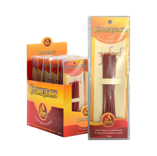 Candle Sticks — pack of twenty white Shabbos candles with silver candlesticks | Judaica Square Lakewood