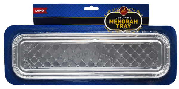 Long Disposable Menorah Tray — Judaica Square
