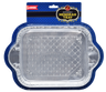 X-Large Disposable Menorah Tray — 16 by 12 inch aluminum tray under a menorah | Judaica Square Lakewood