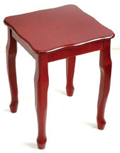 Mahogany Menorah Stand, 18 inches — tall rectangular mahogany-finish stand with flat top | Judaica Square Lakewood