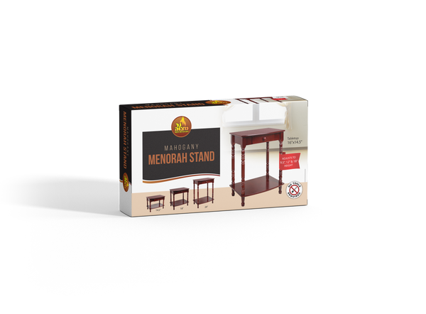 Menorah Stand with Drawer - 3 Heights — Judaica Square