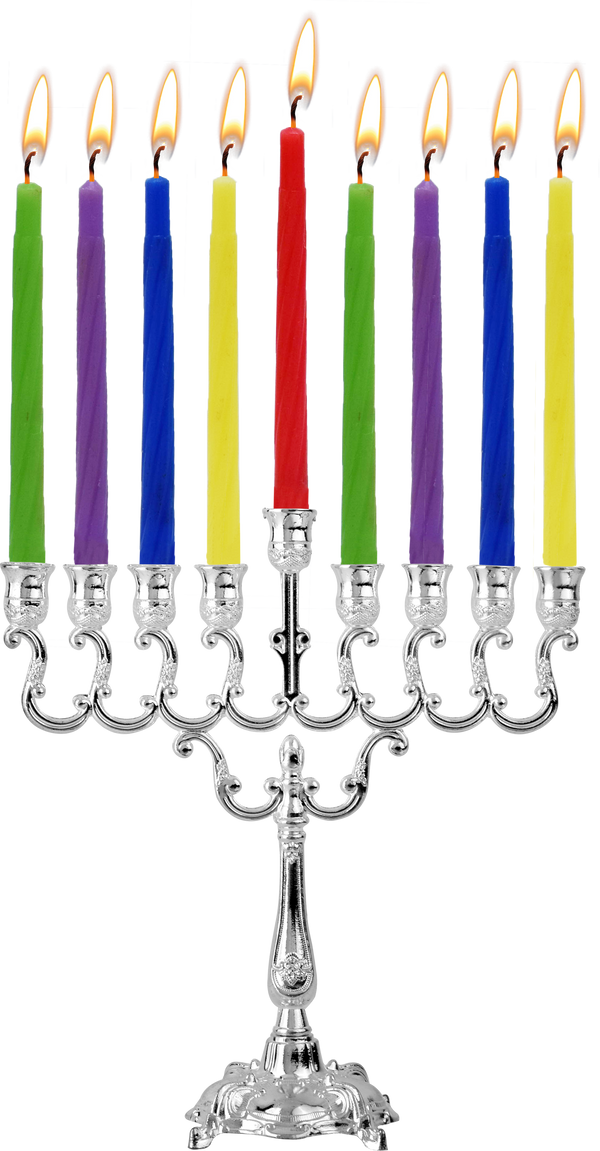 Silver Plated Candle Menorah — Judaica Square