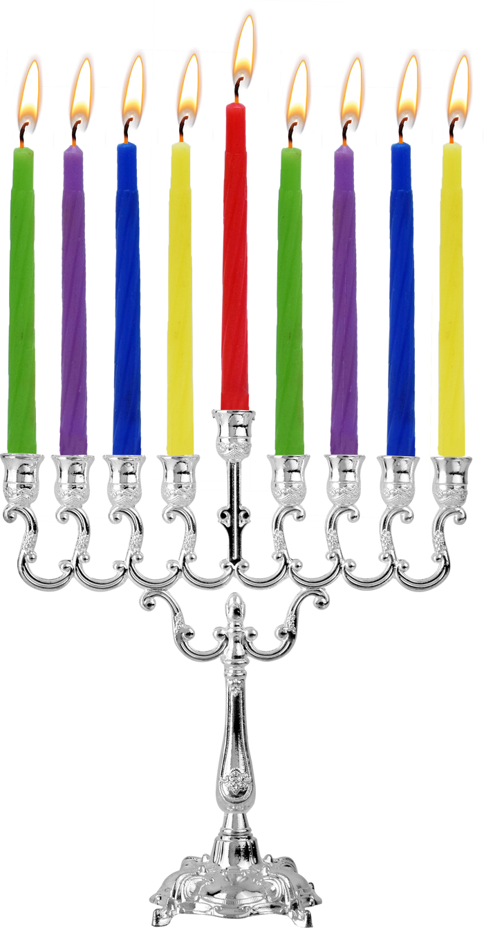 Silver-Plated Candle Menorah — compact 7.5-inch chanukiah with raised shamash | Judaica Square Lakewood