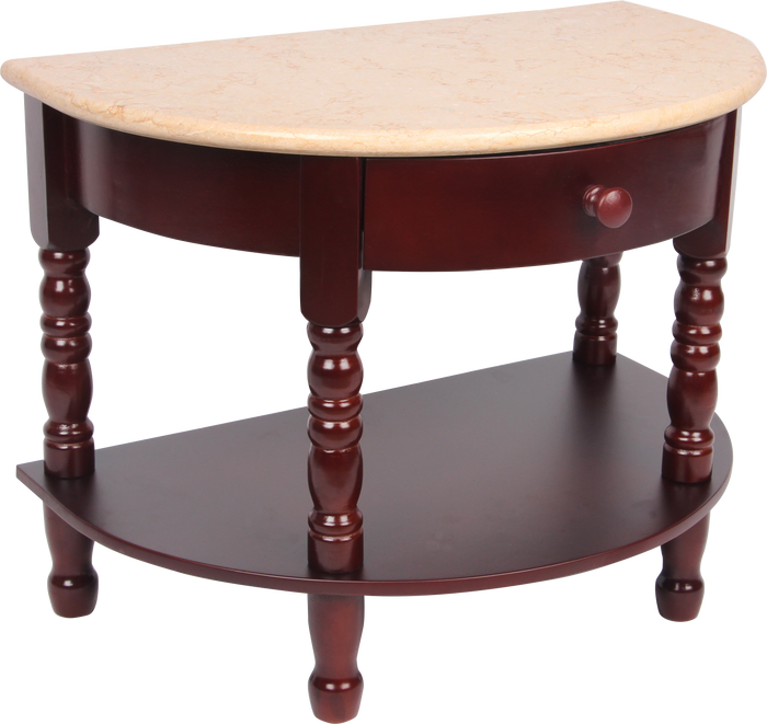 Marble Menorah Stand — polished stone pedestal supporting a menorah | Judaica Square Lakewood