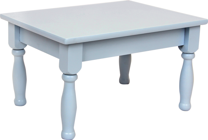 Menorah Stand Grey — grey three-height menorah stand at a window | Judaica Square Lakewood
