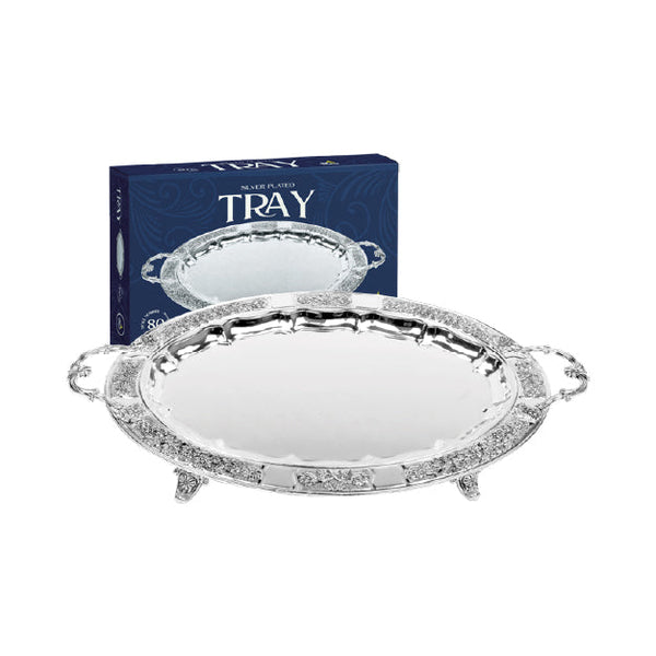 Silver Plated Tray Oval — Judaica Square