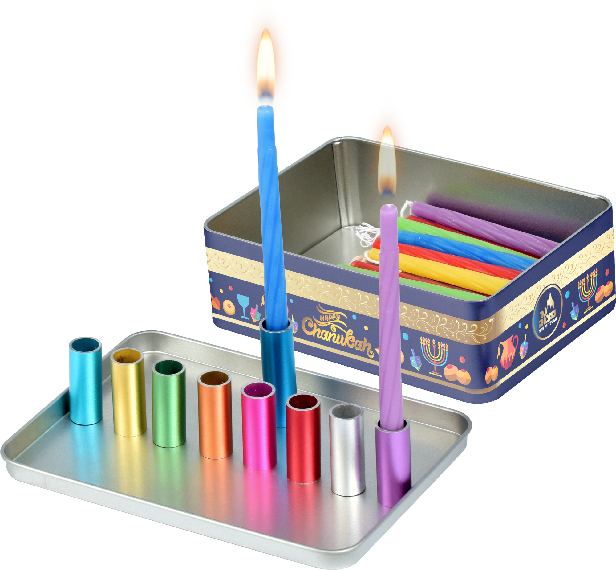 Menorah Travel Tin Set — Judaica Square
