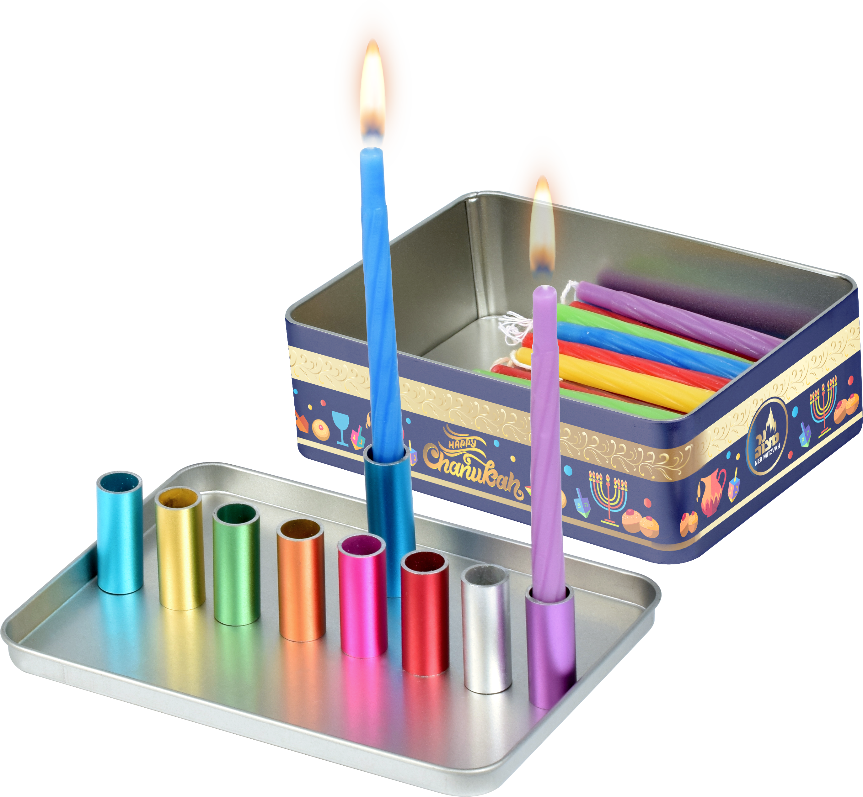 Menorah Travel Tin Set — Judaica Square