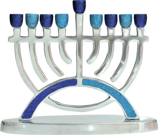 Glitter Aluminum Menorah — Judaica Square
