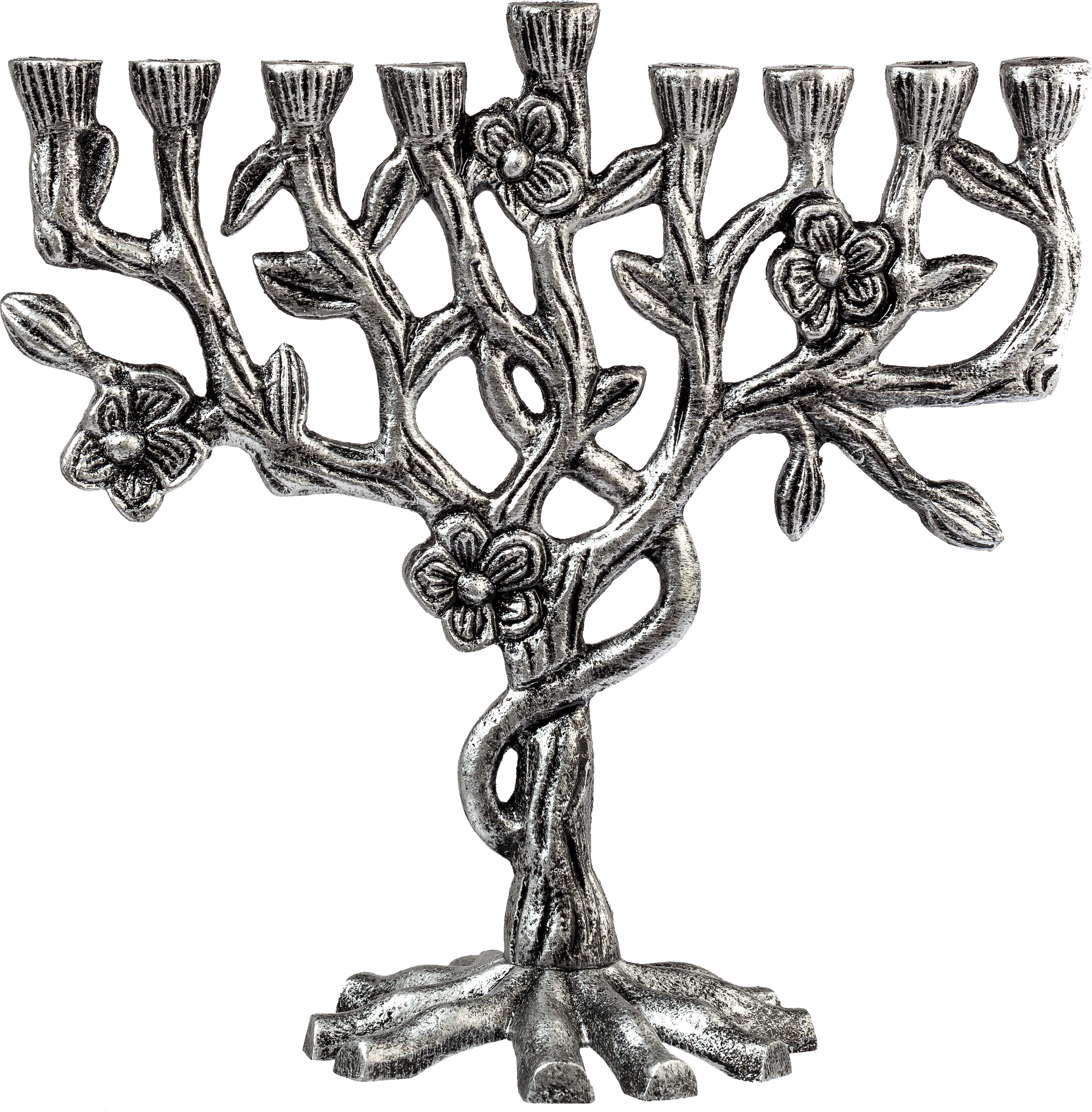 Tree of Life Aluminum Menorah — Judaica Square