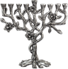 Tree of Life Aluminum Menorah — eight-inch aluminum menorah shaped as a branching tree | Judaica Square Lakewood