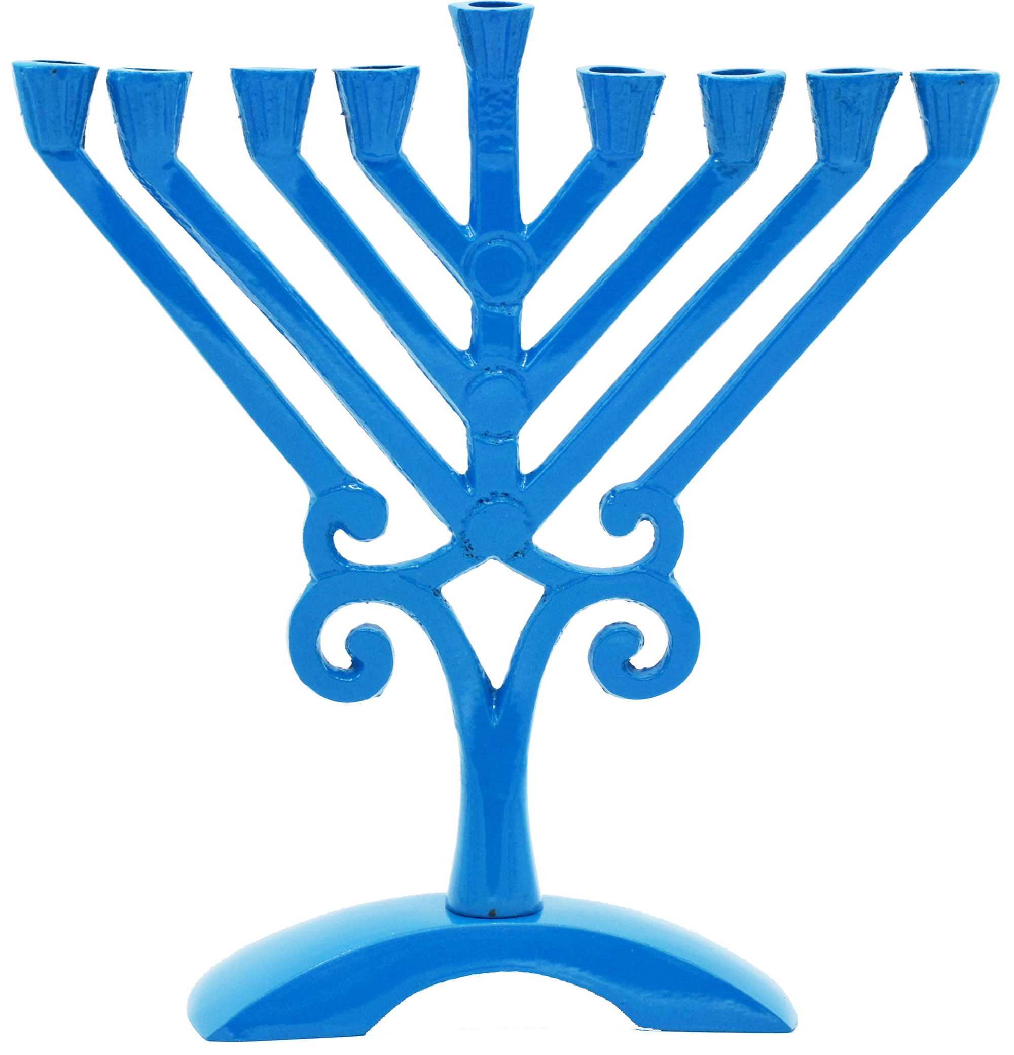 Kids Blue Colored Rambam Menorah — Judaica Square