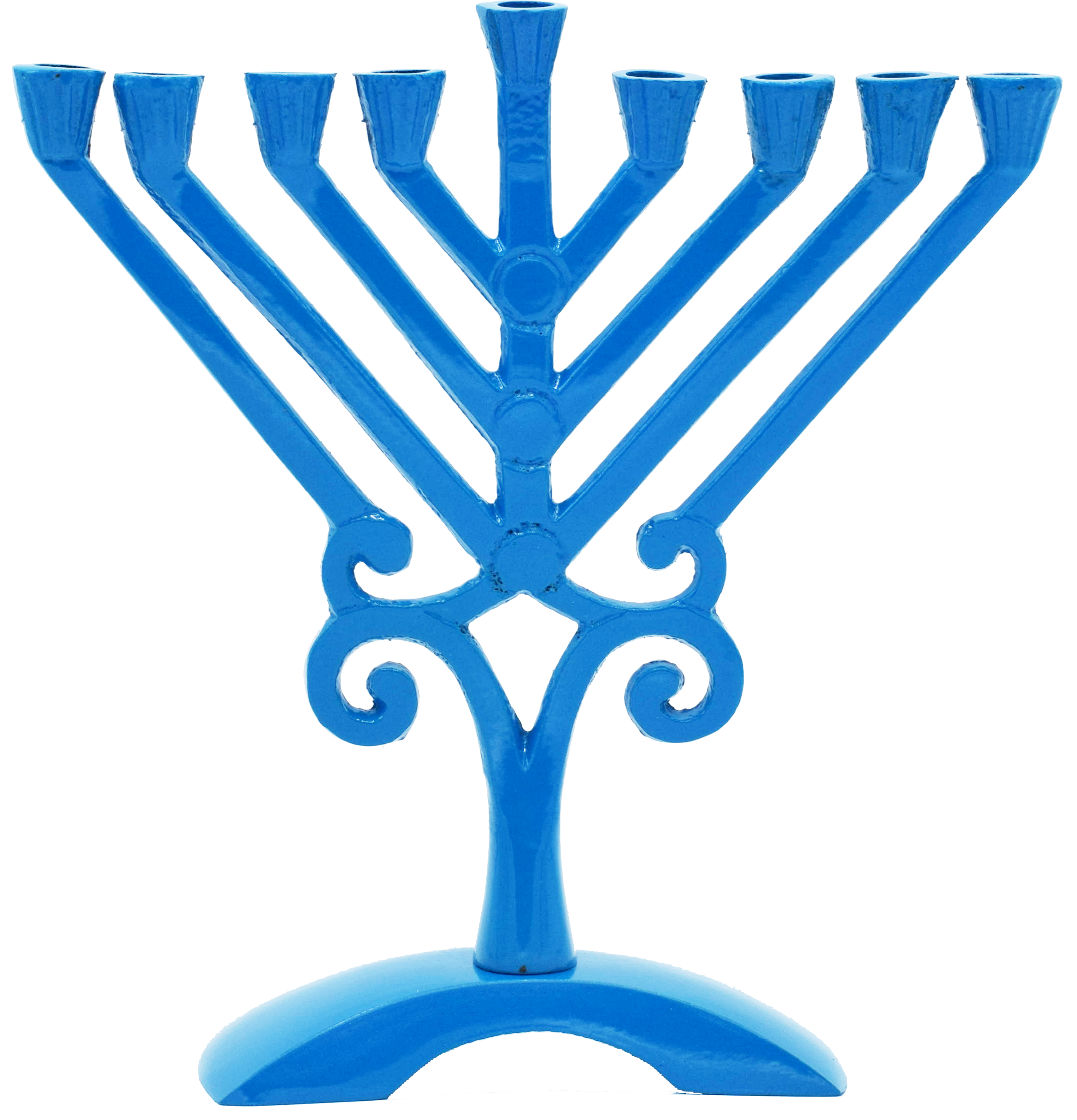 Kids Blue Colored Rambam Menorah — Judaica Square