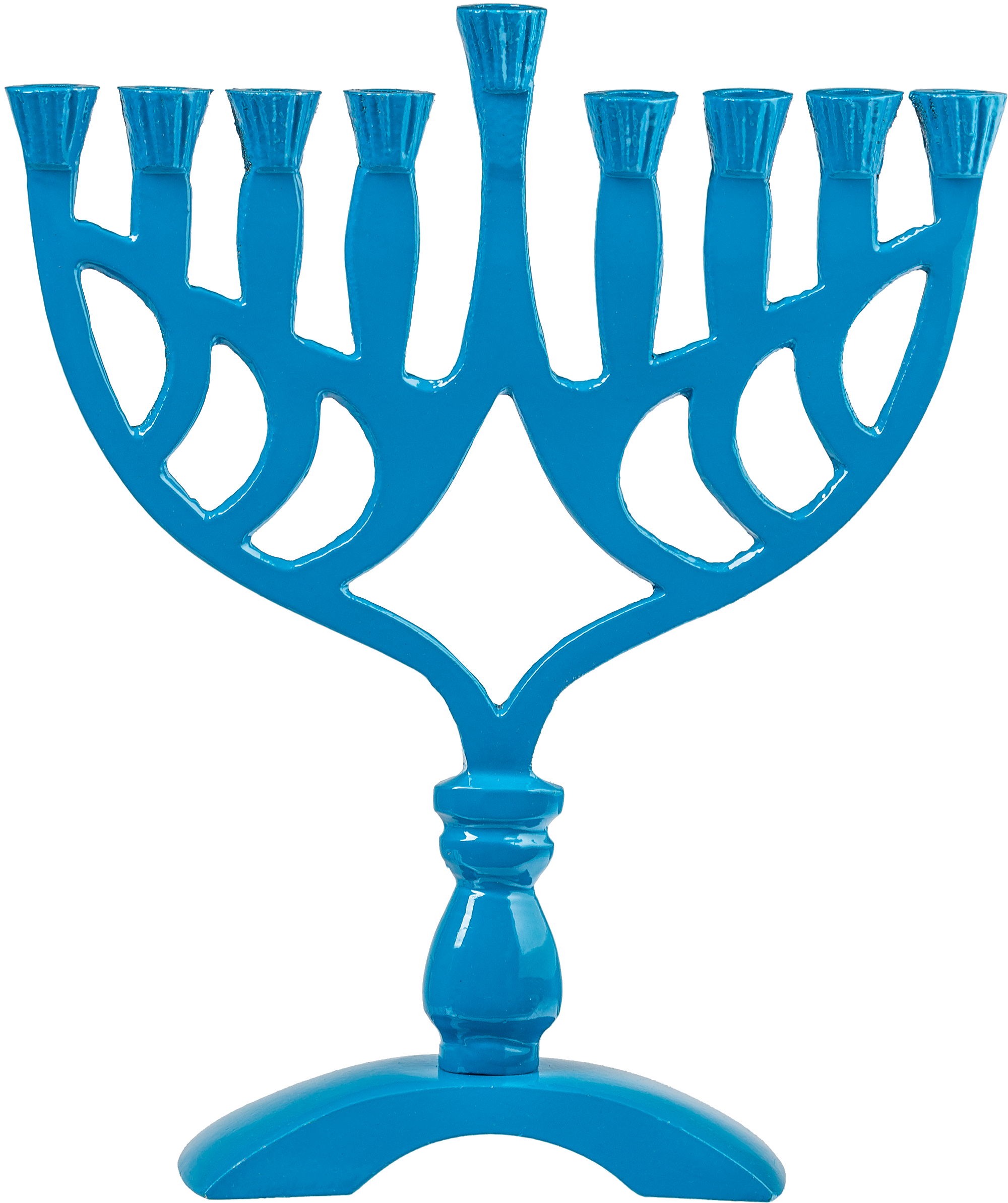 Blue Colored 7 √Ç¬Ω" Menorah — Judaica Square
