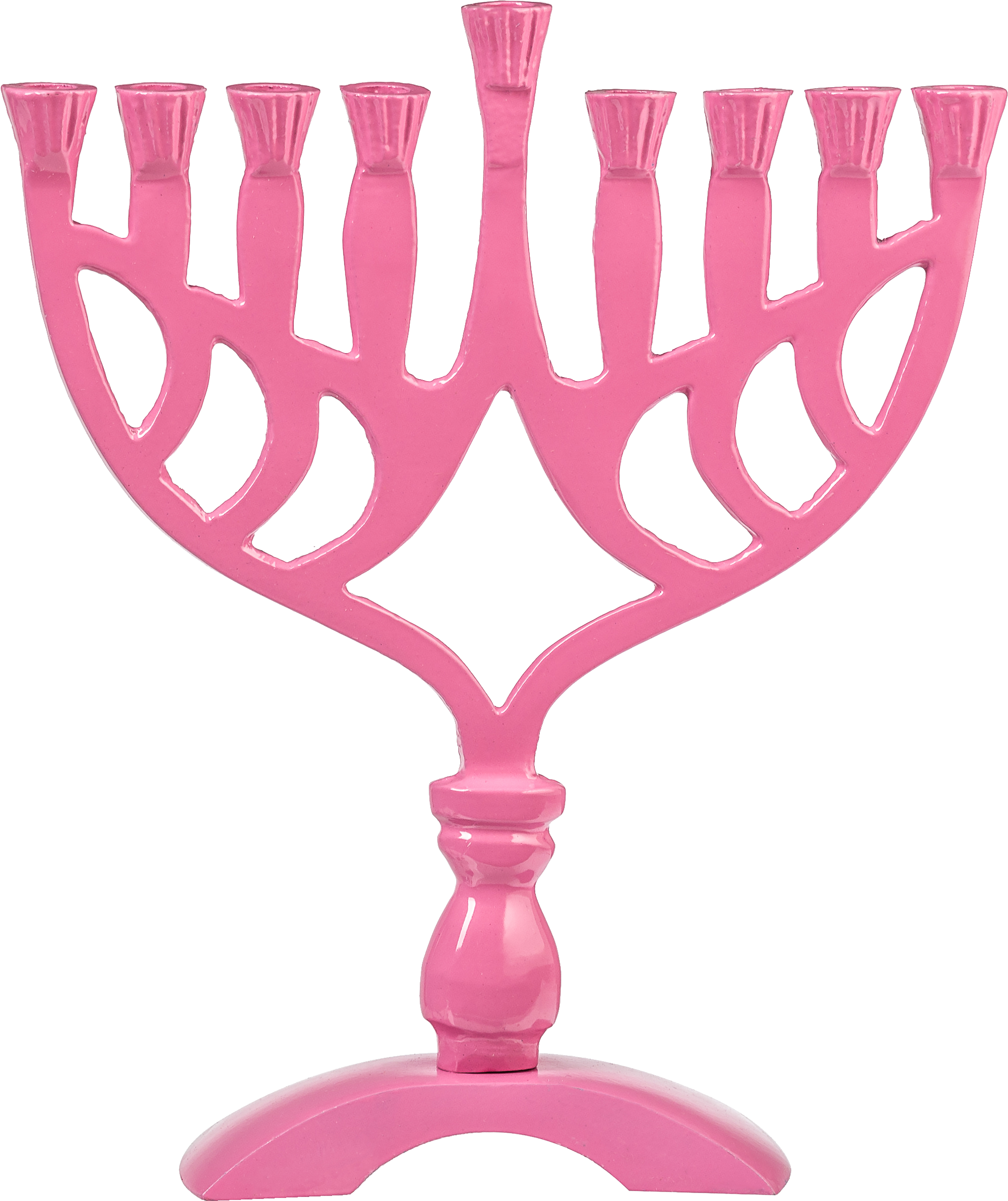 Pink Colored 7 √Ç¬Ω" Menorah — Judaica Square