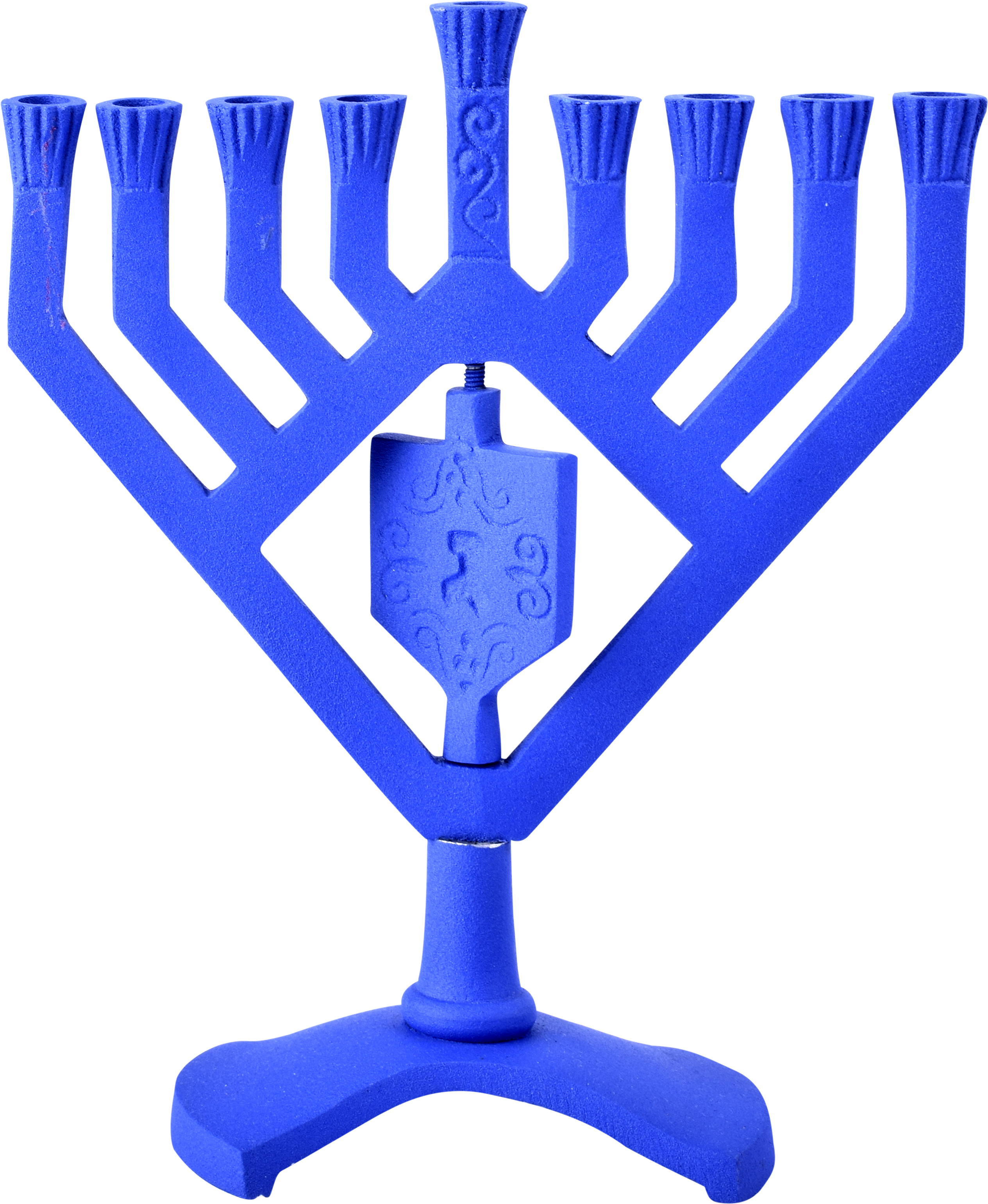 Spinning Dreidel Menorah - Blue — Judaica Square