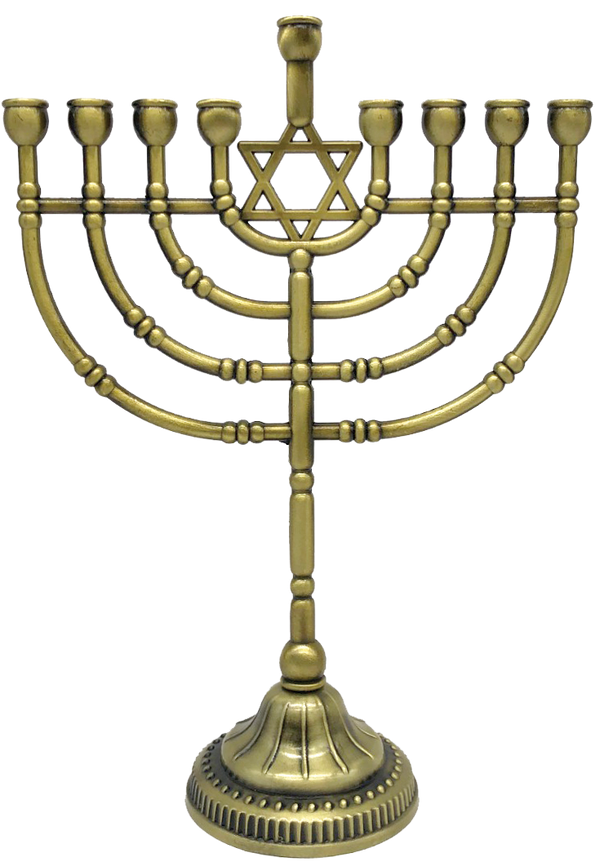 Traditional Menorah Bronz Finish — Judaica Square