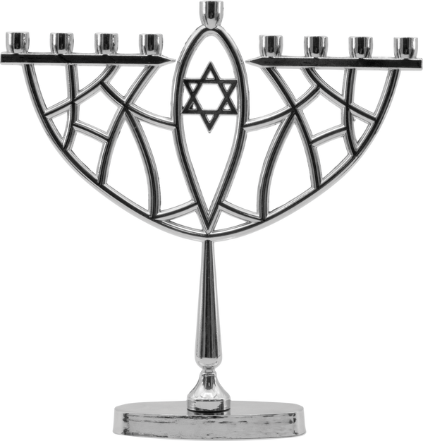 Prismatic Menorah Chrome Plated — Judaica Square
