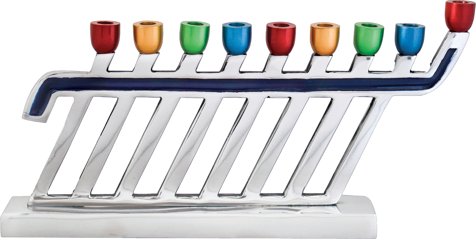 Aluminum Menorah Gliding Glissando — Judaica Square