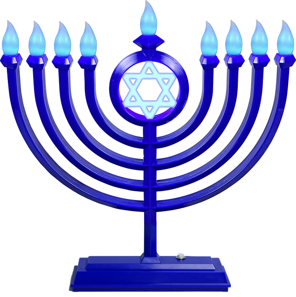 LED Menorah Classic - Blue — Judaica Square