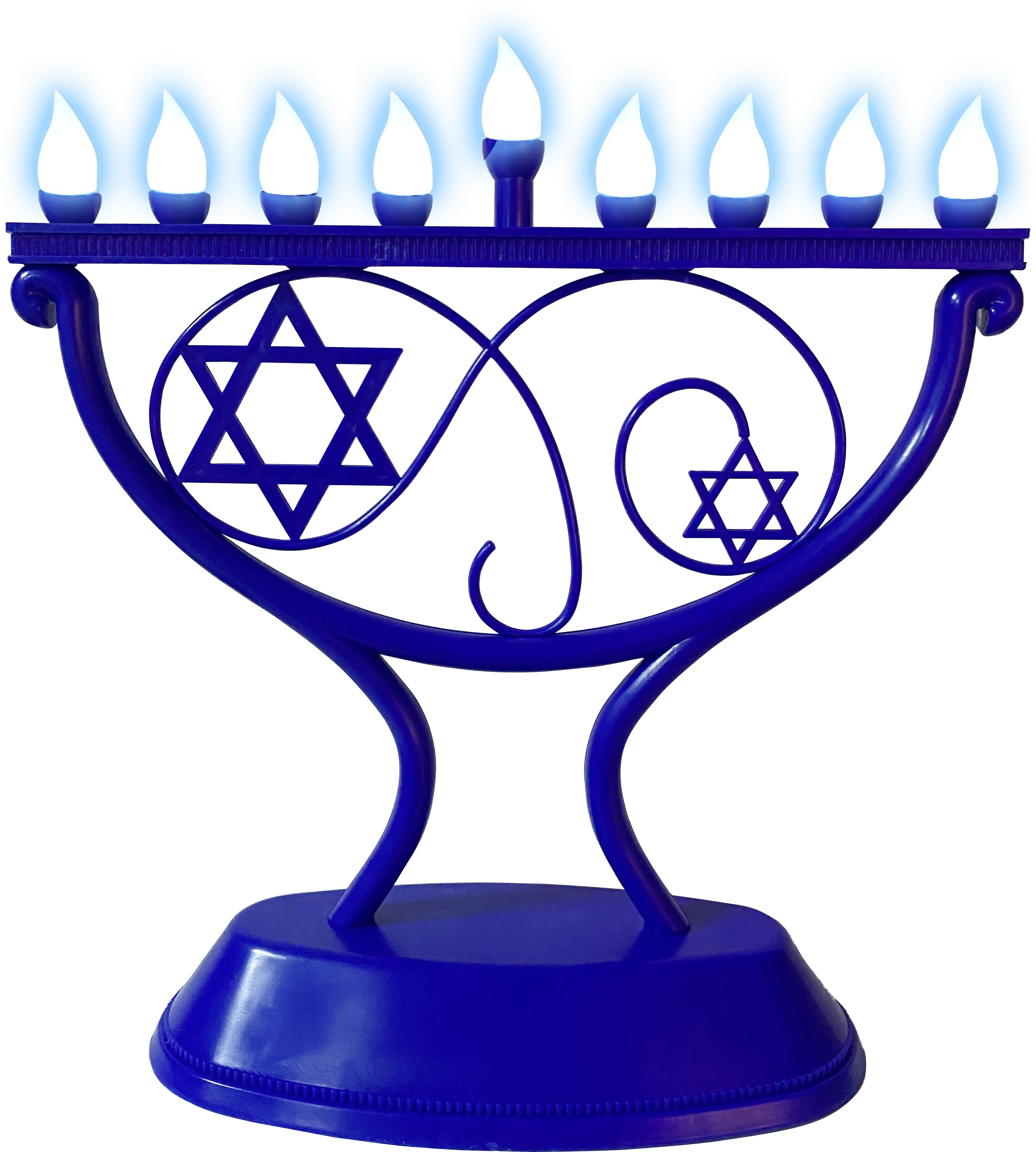 LED Menorah Whimsical - Blue — Judaica Square