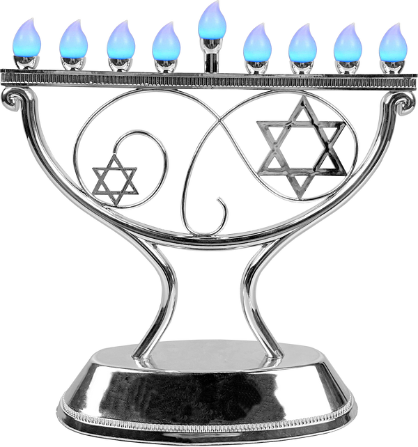 LED Menorah Whimsical - Silver — Judaica Square