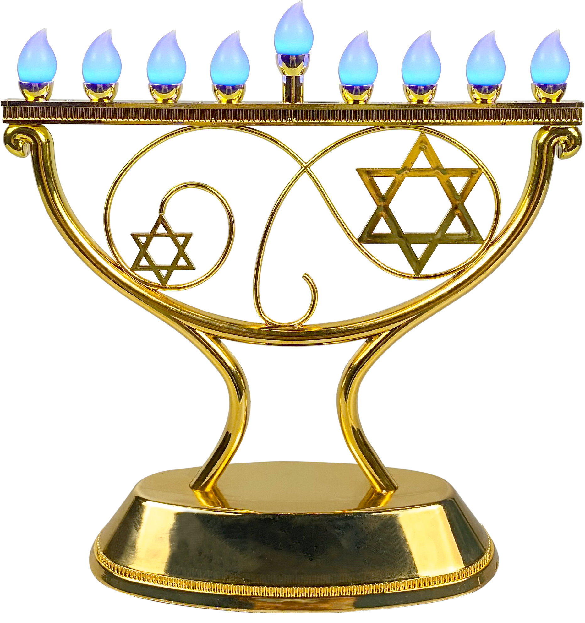 LED Menorah Whimsical - Gold — Judaica Square