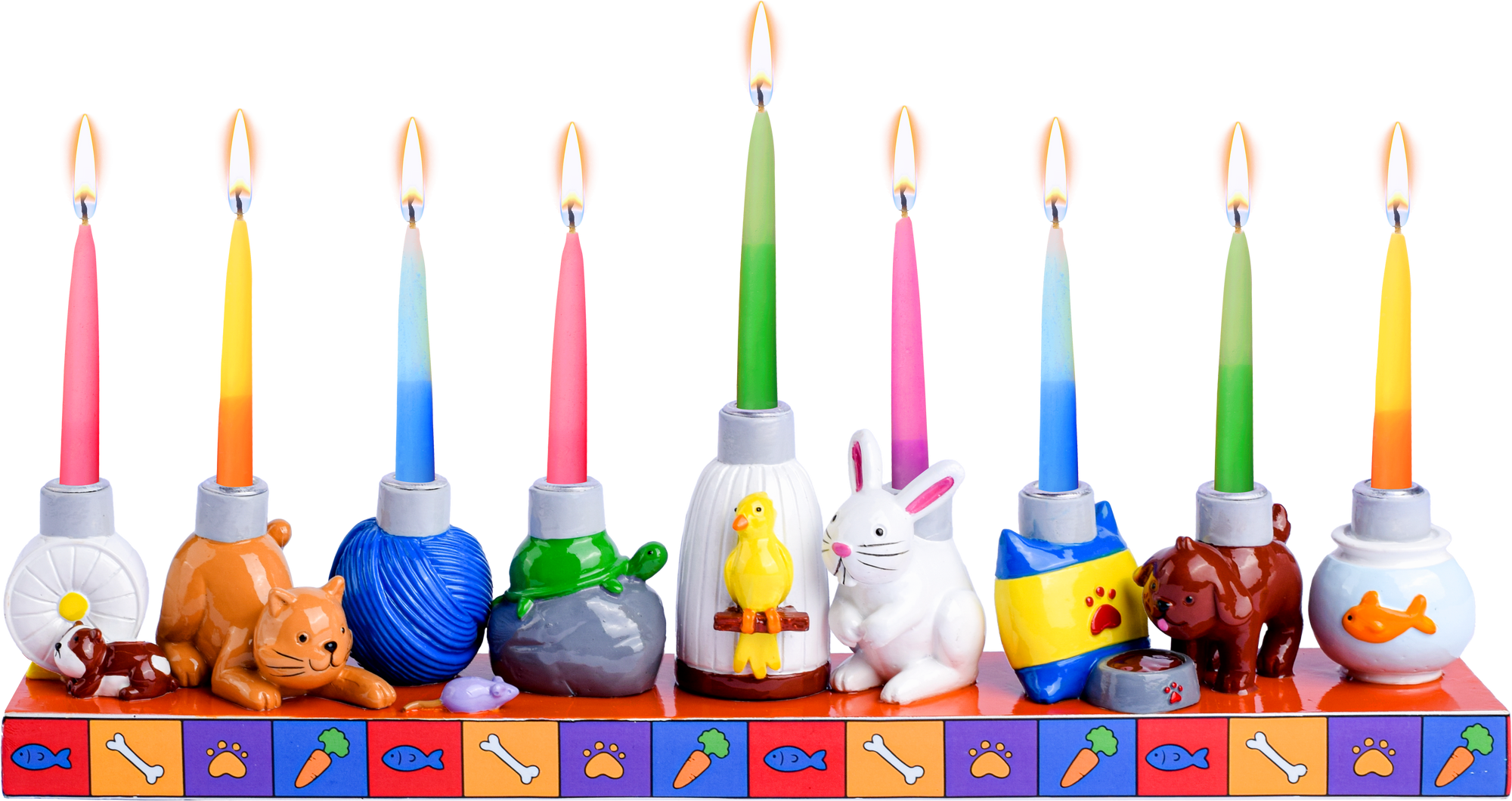 Resin Menorah - Pets — Judaica Square