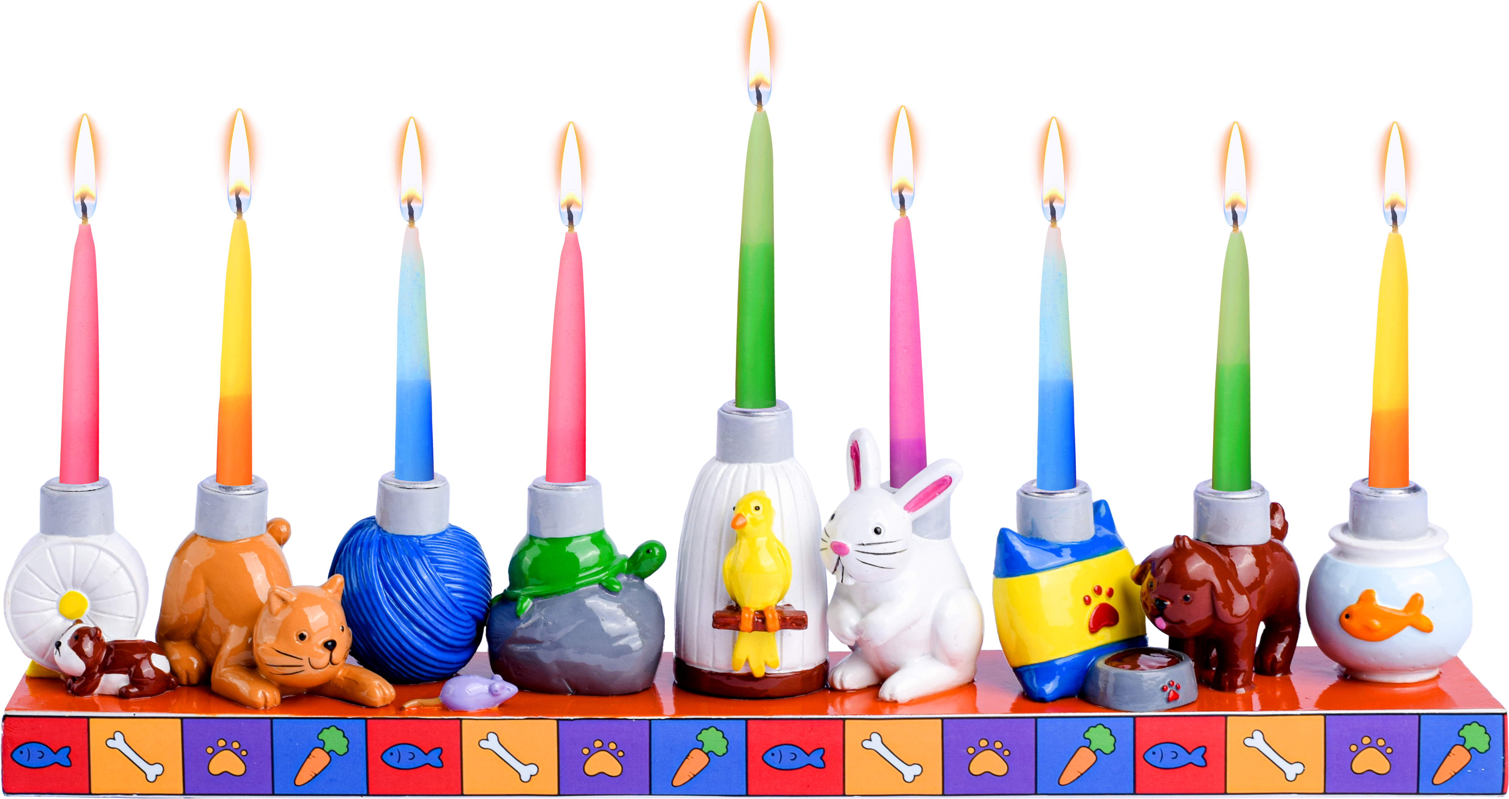 Resin Menorah - Pets — Judaica Square