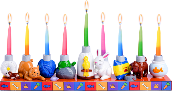 Resin Menorah - Pets — Judaica Square