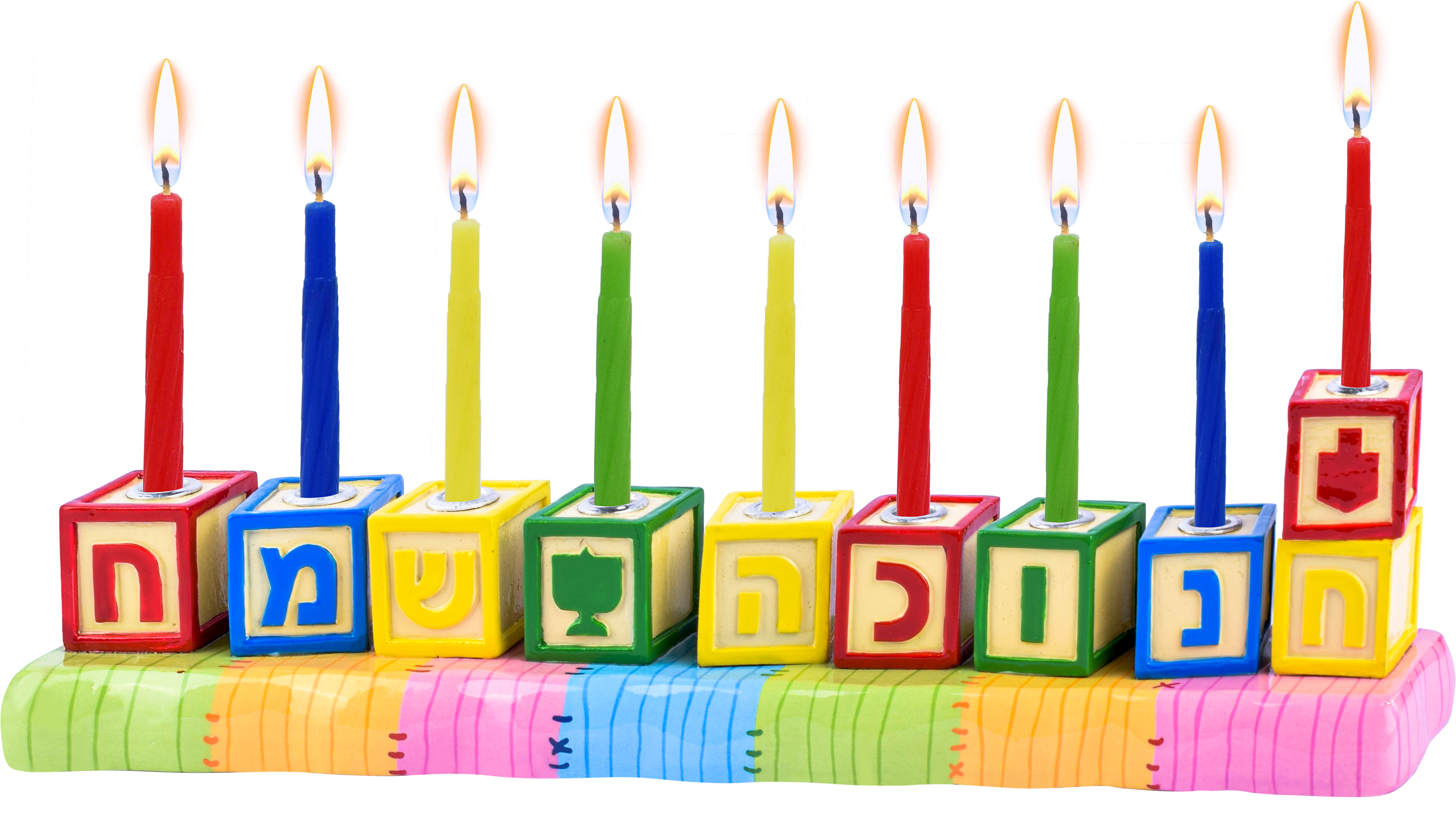 Resin Menorah - Blocks — Judaica Square