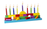 Resin Menorah, Blocks NM30615 — moulded polyresin block menorah | Judaica Square Lakewood