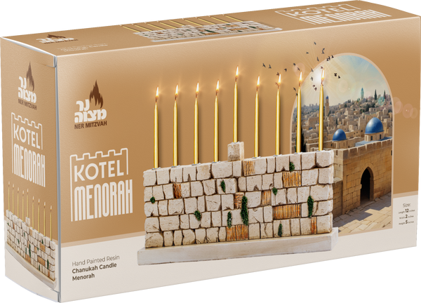 Resin Menorah - Kotel — Judaica Square
