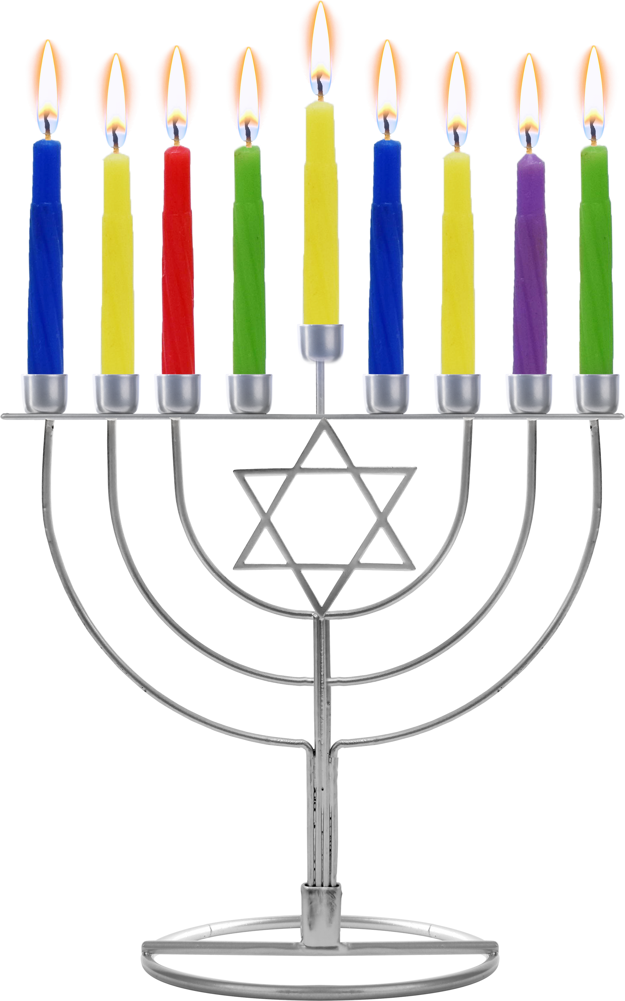 Wireframe Menorah - Star of David — Judaica Square