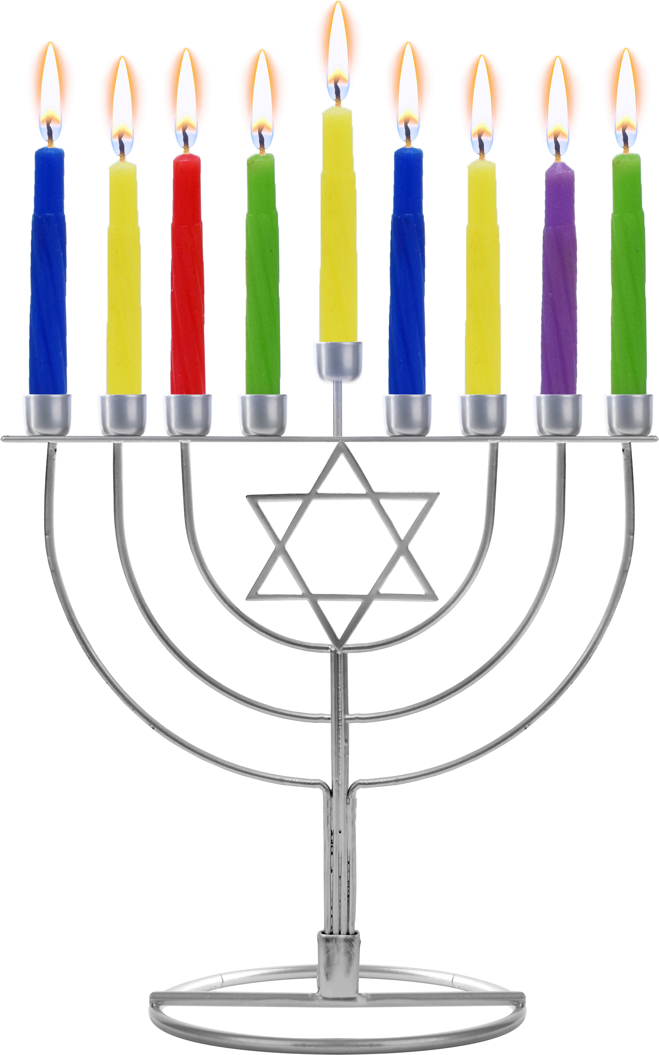 Wireframe Menorah - Star of David — Judaica Square