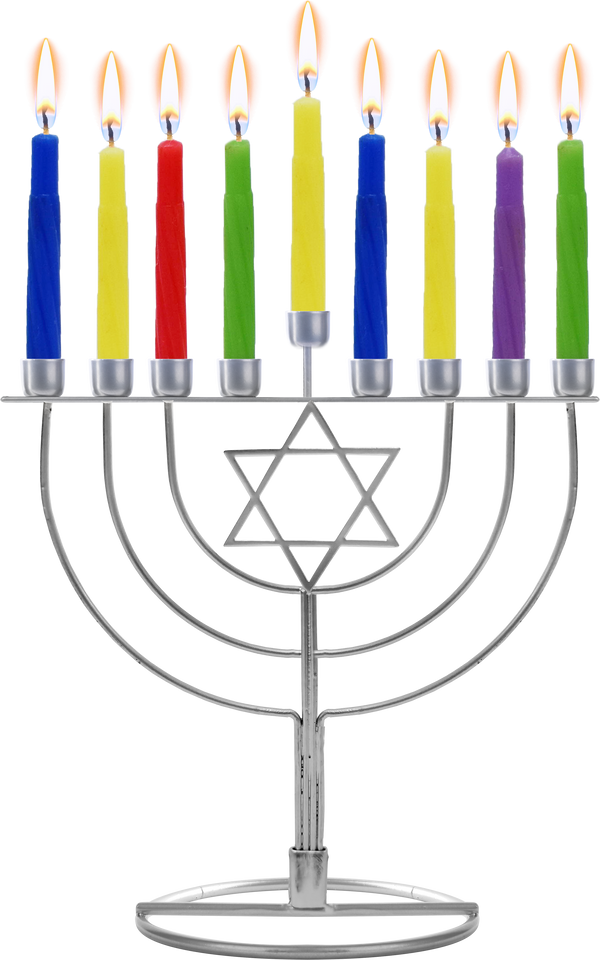 Wireframe Menorah - Star of David — Judaica Square